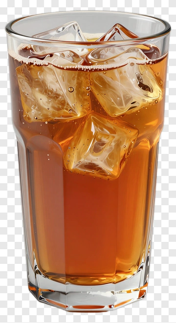 Glass Of Iced Tea With Ice Cubes PNG