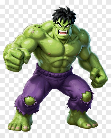 Cartoon Hulk Character PNG