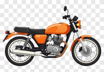 Orange Motorcycle PNG