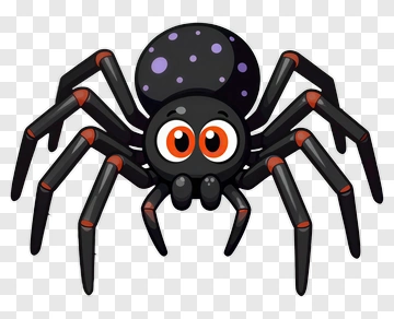 Cartoon Spider With Big Eyes PNG