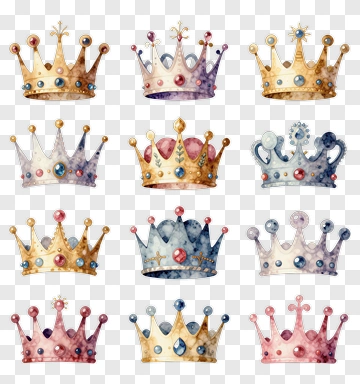 Collection Of Decorative Crowns PNG