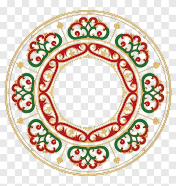 Decorative Circular Floral Pattern PNG