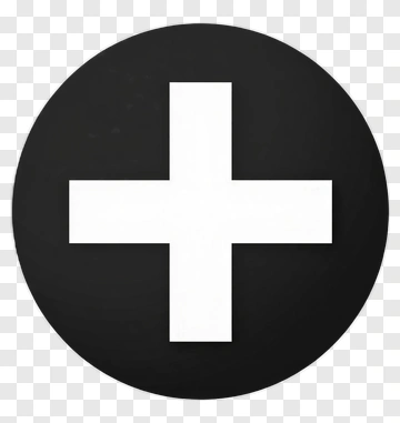 Black Circle With White Plus Sign PNG