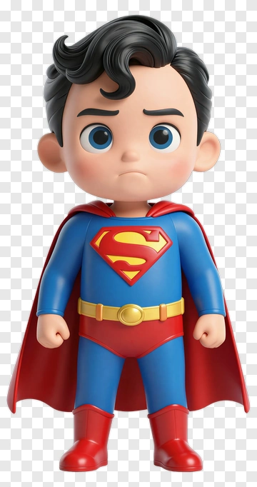 Cartoon Superhero Figure PNG