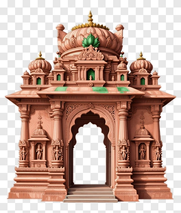 Detailed Architectural Structure With Domes And Arches PNG