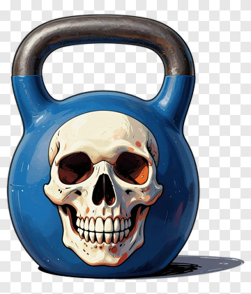 Skull Designed Kettlebell PNG