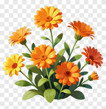 Colorful Flower Bouquet PNG