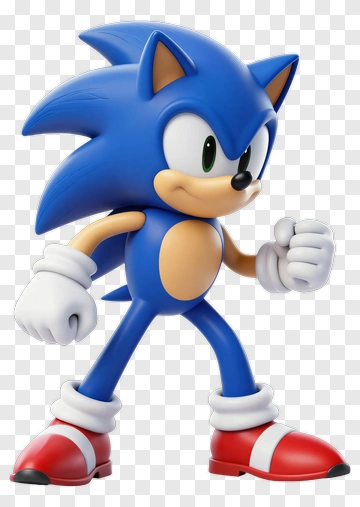 Sonic The Hedgehog Character In Action Pose PNG