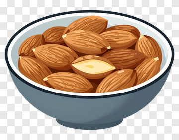 Bowl Of Almonds PNG