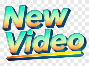 New Video Text Graphic PNG