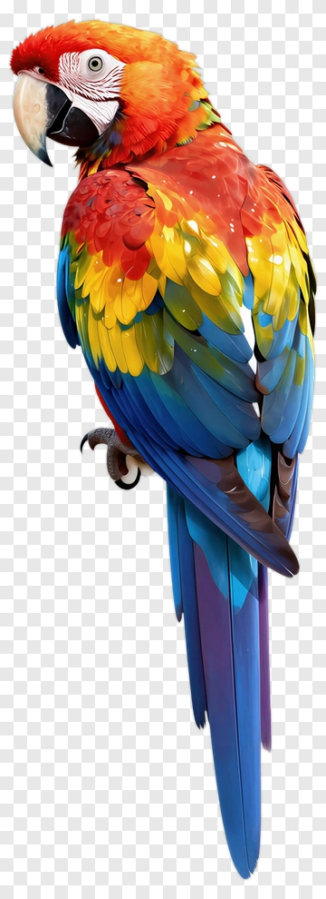 Colorful Macaw Parrot PNG