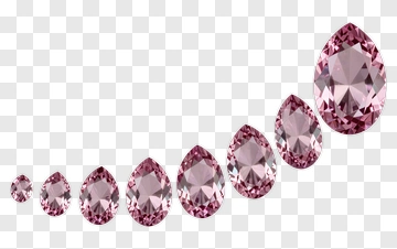 Pink Teardrop Diamonds PNG