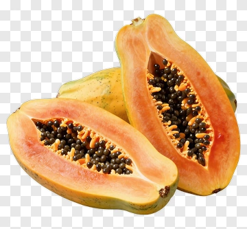 Papaya Fruit Halves PNG