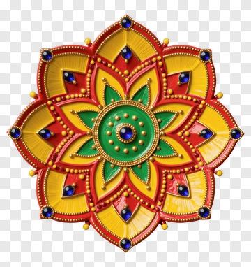 Colorful Decorative Mandala Design PNG