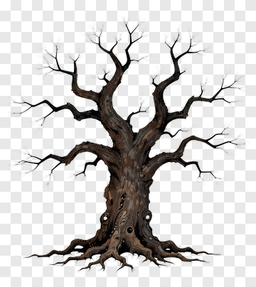 Haunted Tree With Gnarled Branches PNG