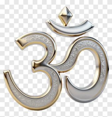 Om Symbol With Decorative Elements PNG