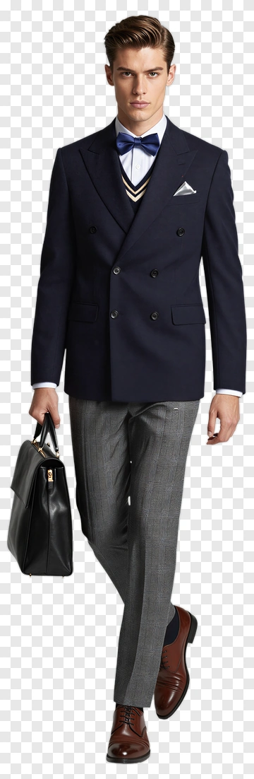 Businessman In Formal Attire Carrying A Briefcase PNG
