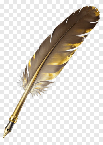 Golden Quill Pen PNG