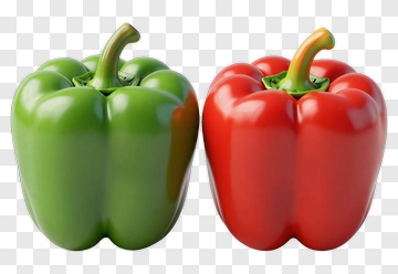 Red And Green Bell Peppers PNG