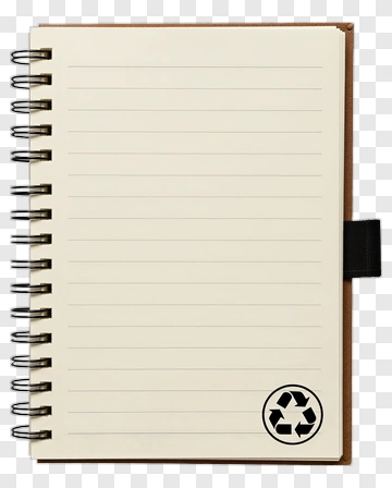 Recyclable Notebook With Blank Pages PNG