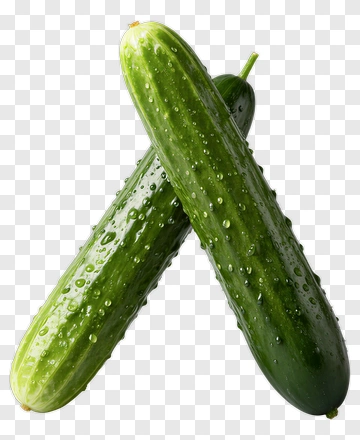 Fresh Cucumbers With Water Droplets PNG