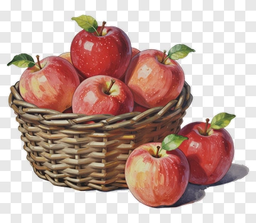 Basket Of Red Apples PNG