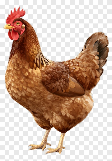 Realistic Brown Chicken PNG
