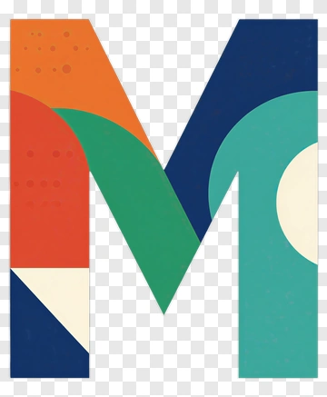 Colorful Letter M Design PNG