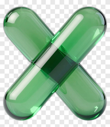 Green Capsule Cross PNG