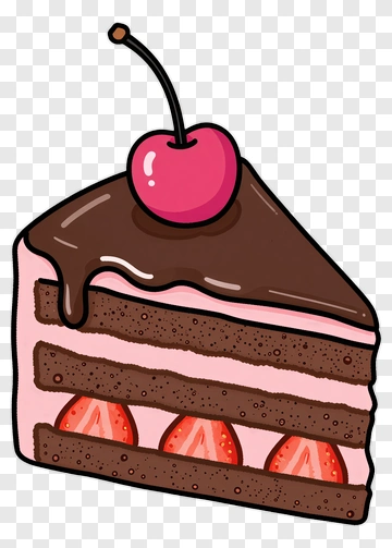 Chocolate Cake With Cherry On Top PNG
