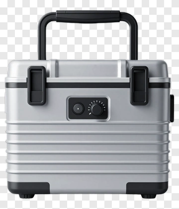 Silver Cooler Box With Handle PNG