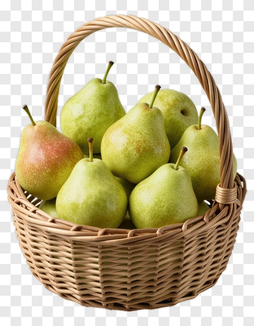 Basket Of Pears PNG