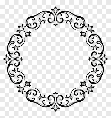 Ornate Black Decorative Frame PNG