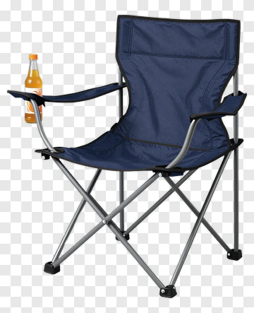 Folding Camping Chair With Drink Holder PNG