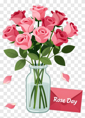 Pink Roses For Rose Day PNG