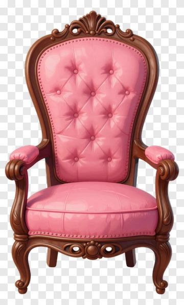Pink Vintage Armchair PNG