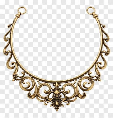 Ornate Gold Necklace PNG