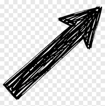 Sketchy Arrow Pointing Upwards PNG