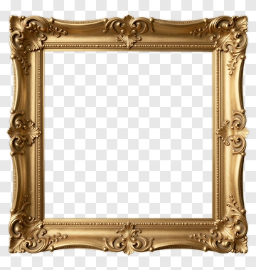 Ornate Gold Picture Frame PNG