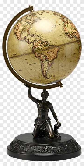 Statue Holding A Globe PNG