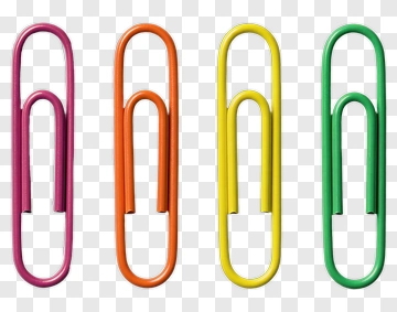 Colorful Paper Clips PNG