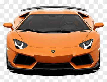 Orange Sports Car PNG