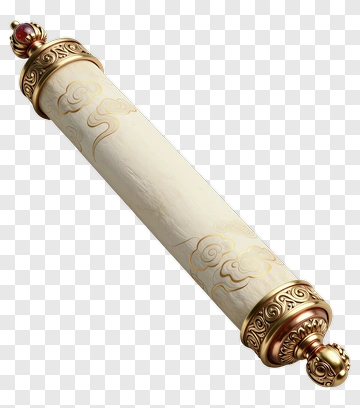 Decorative Scroll With Golden Accents PNG