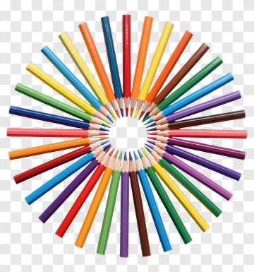 Colorful Circle Of Crayons PNG