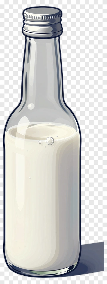 Cartoon Milk Bottle PNG