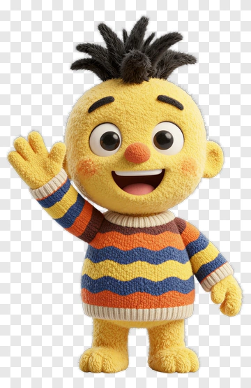 Cartoon Character Waving Hello PNG
