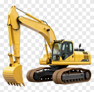 Excavator On Construction Site PNG