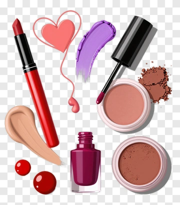Cosmetic Makeup Products And Accessories PNG