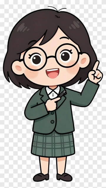 Cartoon Teacher Pointing And Smiling PNG
