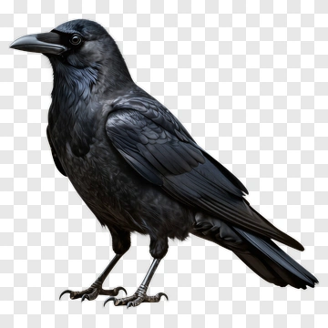 Realistic Black Raven PNG
